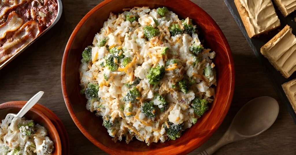 Ingredients for Broccoli Cauliflower Salad